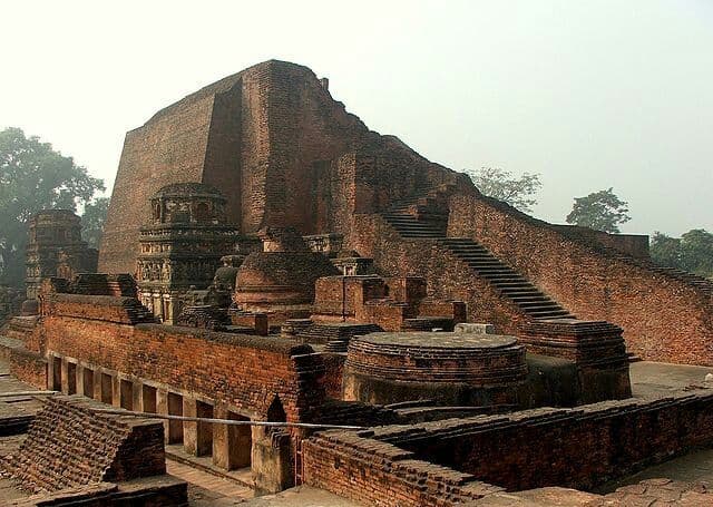 The brick stupa of Sariputra at the Nalanda Mahavihara ruins