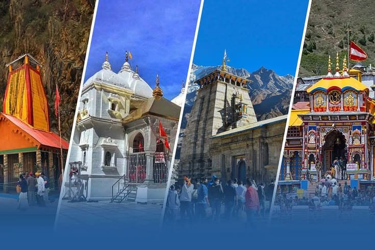 Gangotri temple on the Bhagirathi river, Uttarakhand