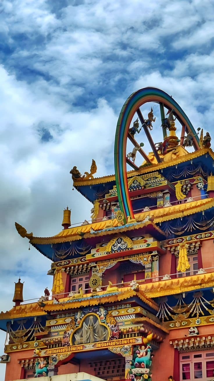 Tawang Monastery prayer hall at dawn