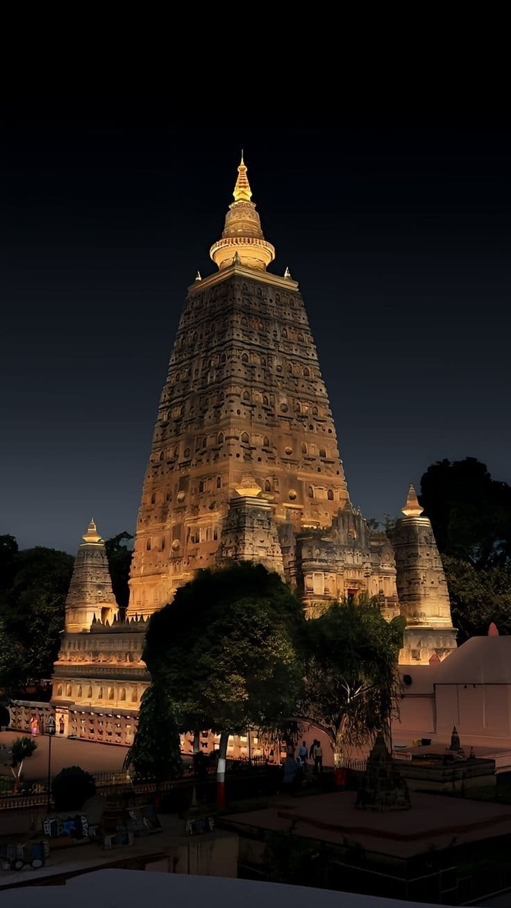The Mahabodhi Temple and Bodhi Tree in Bodh Gaya